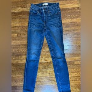 Madewell 9” high rise skinny size 24